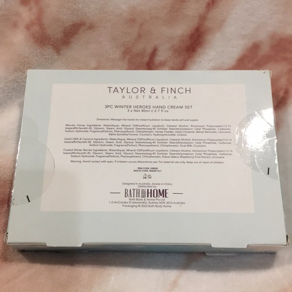 Taylor & Finch Australia Holiday 3 Piece Winter Heros Scented Hand Cream Set NWT - Picture 12 of 16